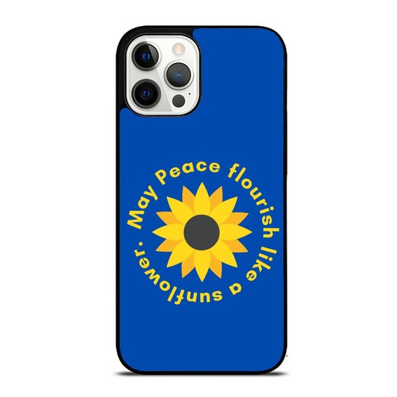 May Peace Flourish Like A Sunflower - Cute Minimalist iPhone Case - Picture 1 of 1